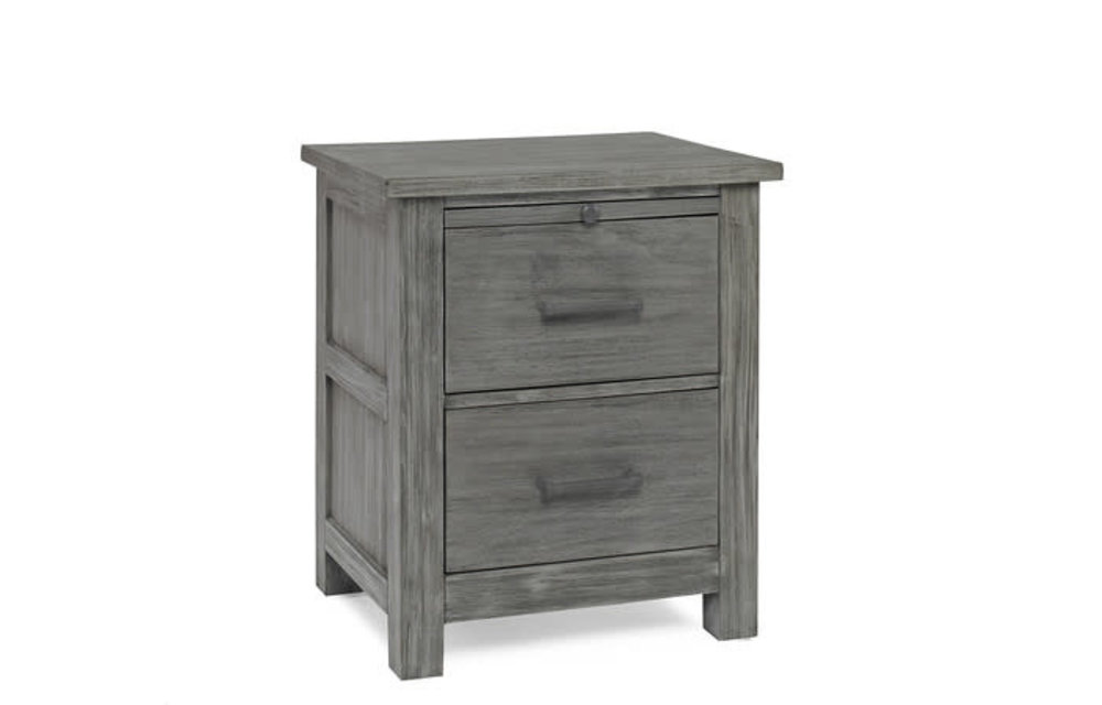 Dolce Babi Lucca Nightstand - self closing drawer glides In Weathered Grey