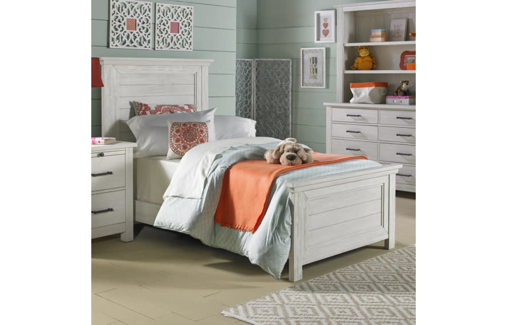 Dolce Babi Lucca Twin Size Bed In Sea Shell White