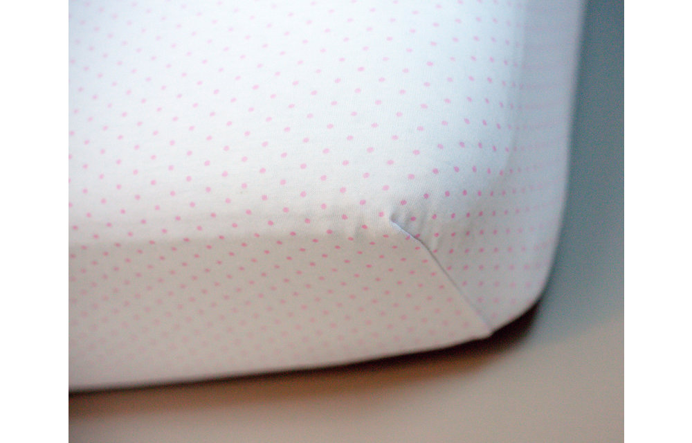 Royal Mark Crib Sheets 100% Cotton In Pink Dot