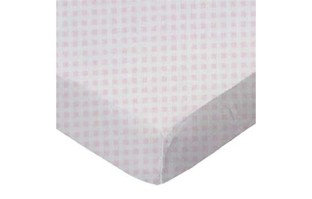 Royal Mark Bassinet Sheets Jersey Cotton In Pink Gingham