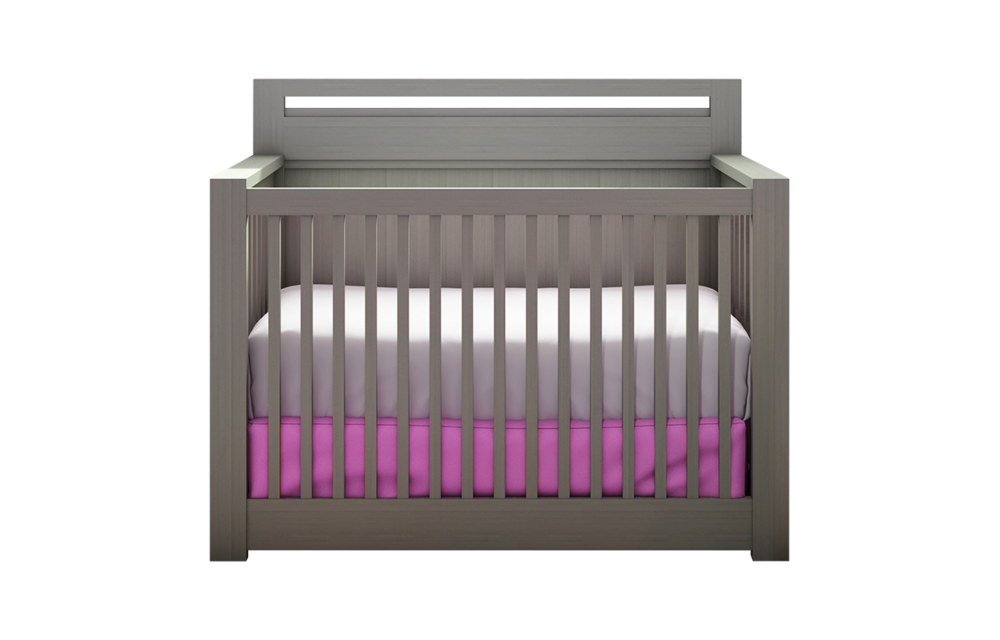 Nest Juvenile Milano 4 In 1 Convertible Crib In Elephant Gray