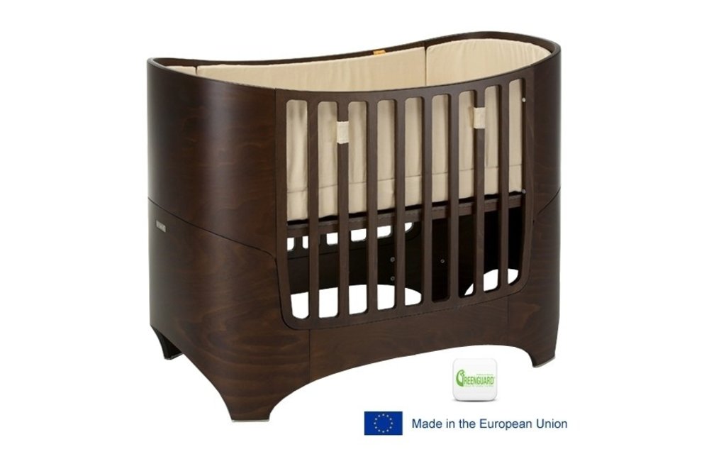 Tulip Leander Crib In Walnut Without Mattress And Sheets
