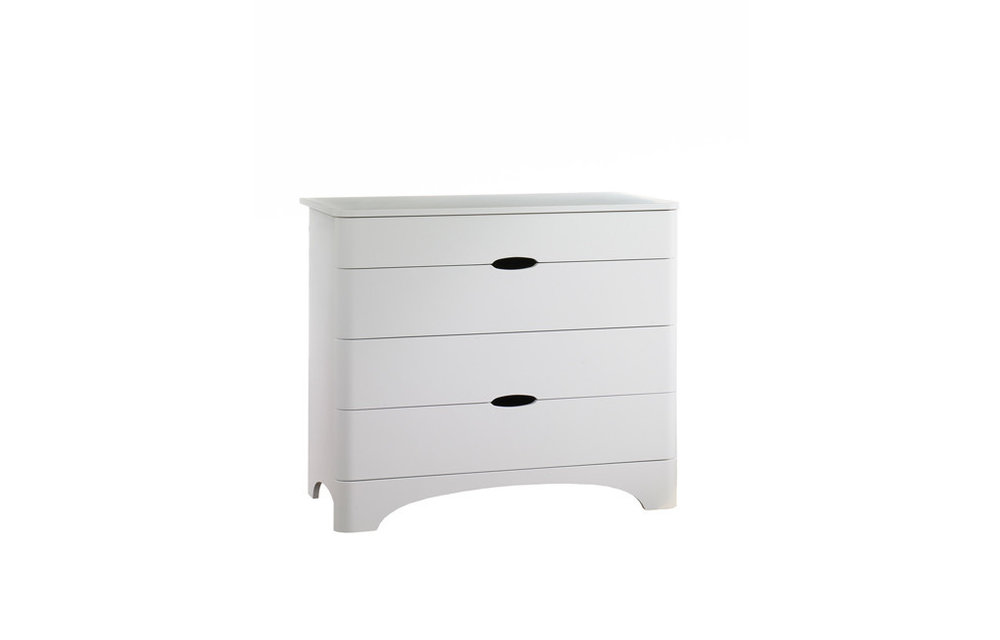 Tulip Leander 4 Drawer Dresser In White