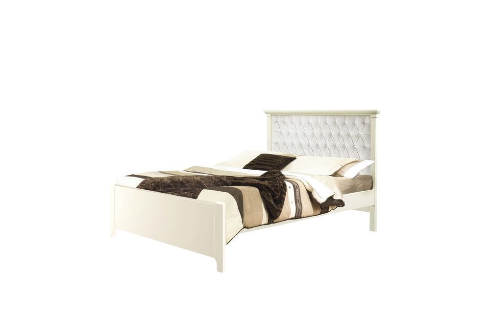 Natart Belmont Double Bed With Low Profile Footboards With Panel White