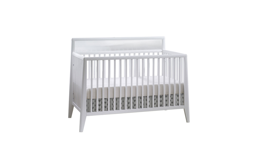 Nest Juvenile Flexx Convertible Crib In White With Plexy