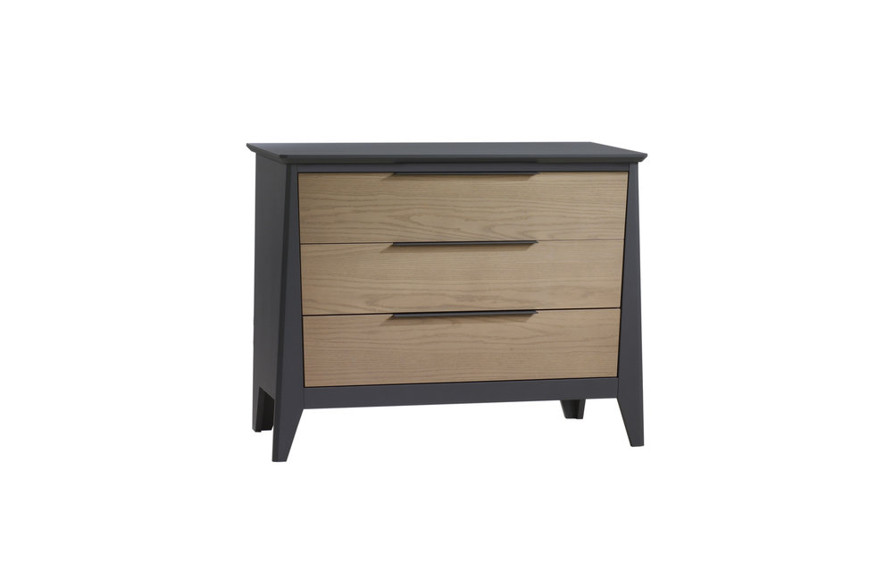 Nest Juvenile Flexx 3 Drawer Dresser XL In Graphite/Natural Wheat