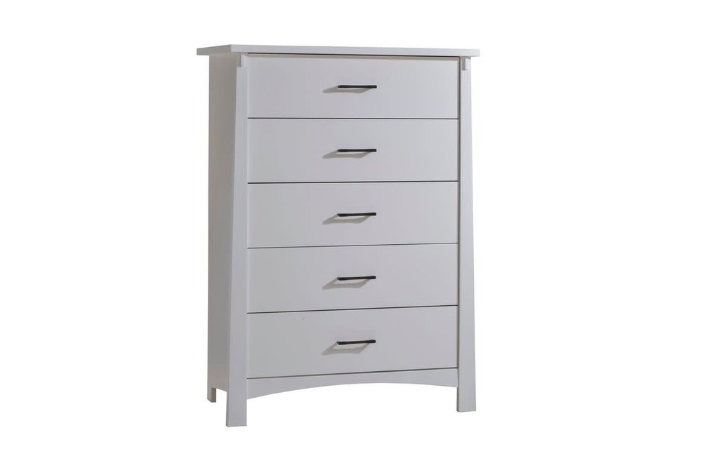 Nest Juvenile Bruges Collection 5 Drawer Dresser In White