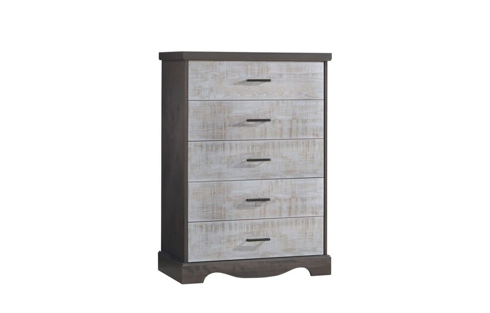 Nest Juvenile Matisse Collection 5 Drawer Dresser In Grigio/White bark