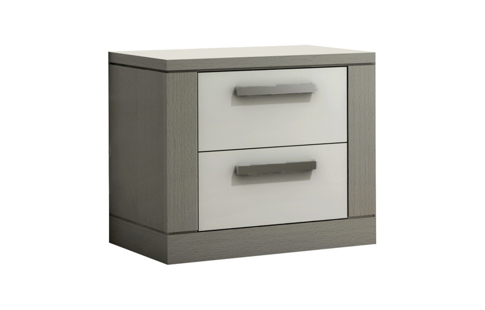 Nest Juvenile Milano Night Stand In Elephant Grey/White