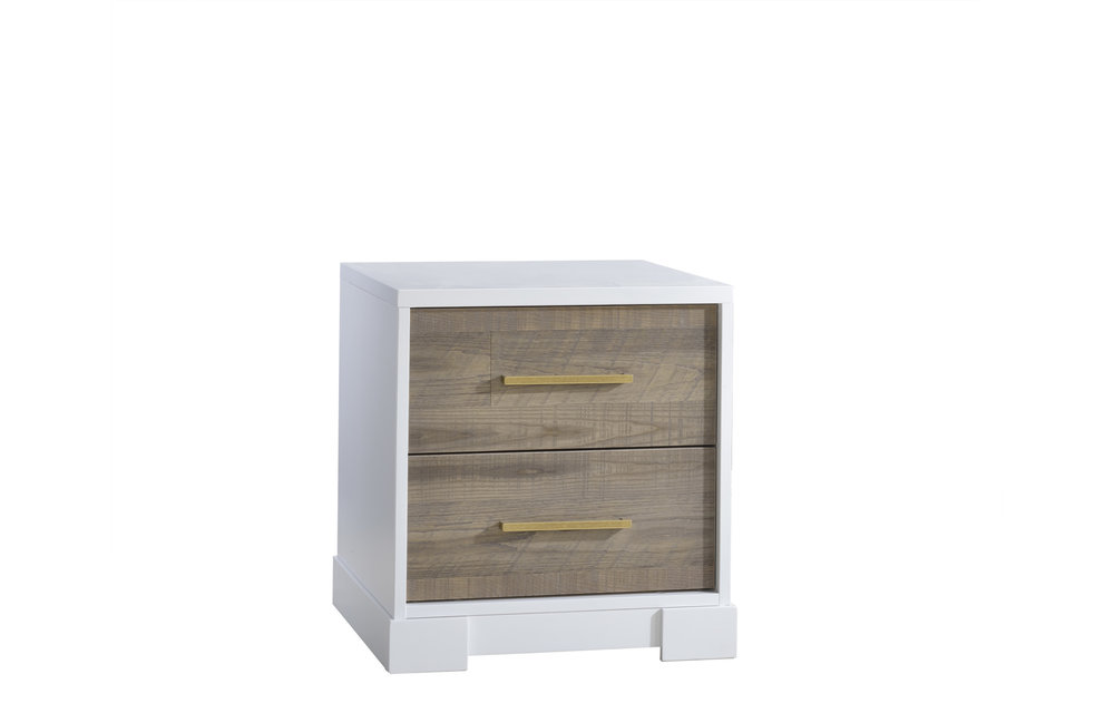 Nest Juvenile Vibe Collection Night Stand In White/ Brown Bark