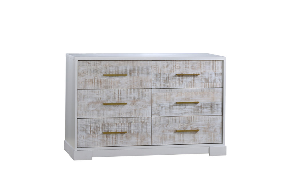 Nest Juvenile Vibe Collection Double Dresser In White/White Bark