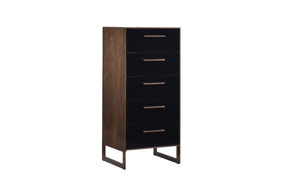 Natart Juvenile Rio Lingerie In Walnut/Glossy Black
