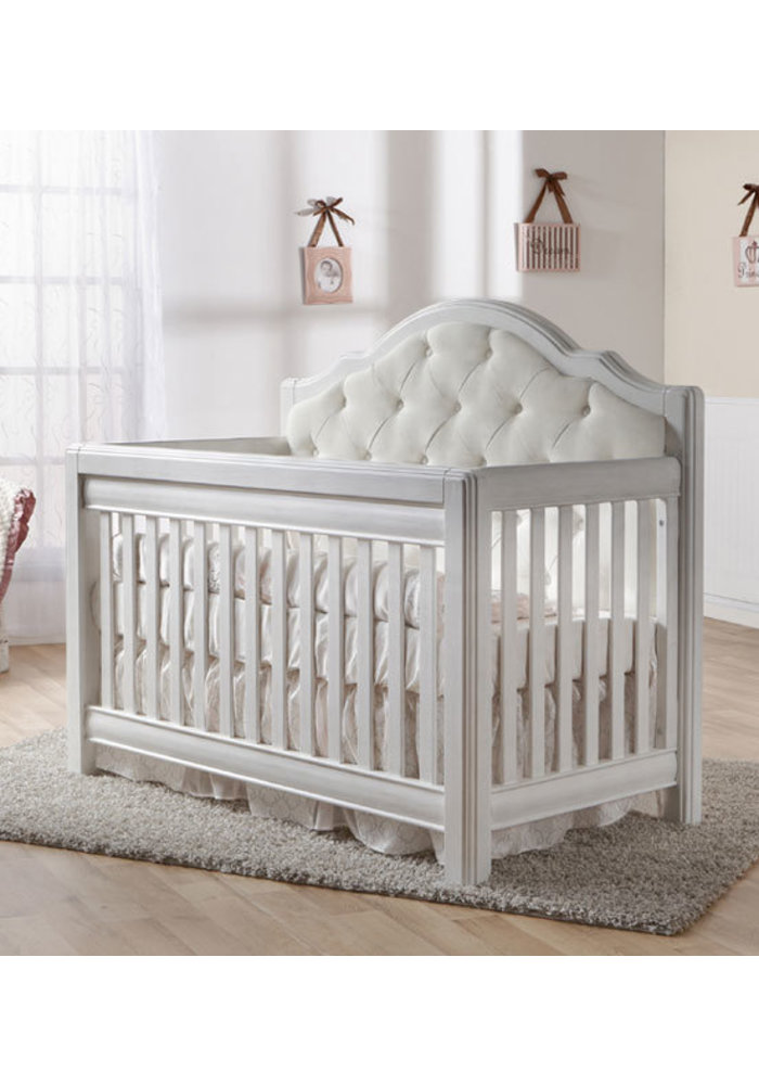 pali cristallo convertible crib in vintage white