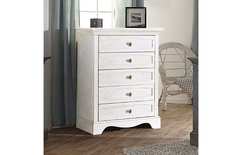 Pali Furniture Ragusa/Enna 5 Drawer Dresser In Vintage White