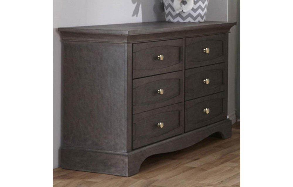 Pali Furniture Ragusa/Enna Double Dresser In Distressed Granite