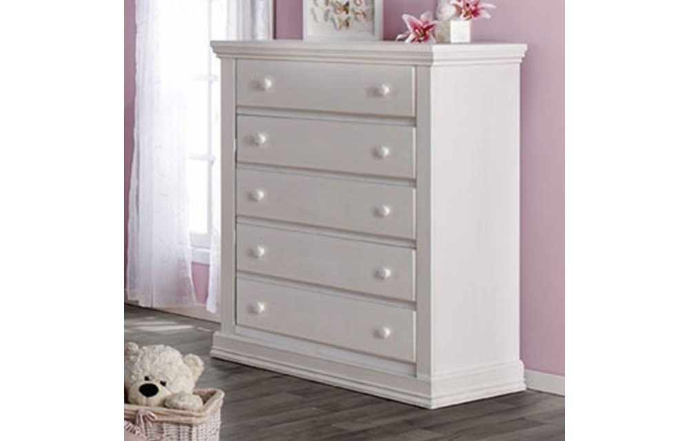 Pali Furniture Modena 5 Drawer Dresser In Vintage White