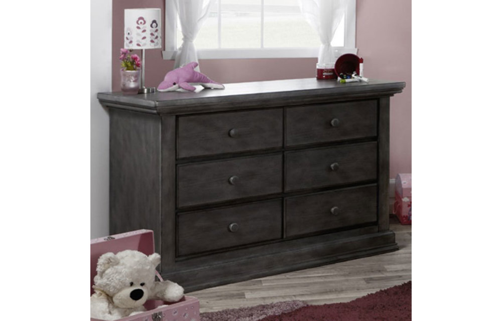 Pali Furniture Modena Double Dresser In Distressed Granite