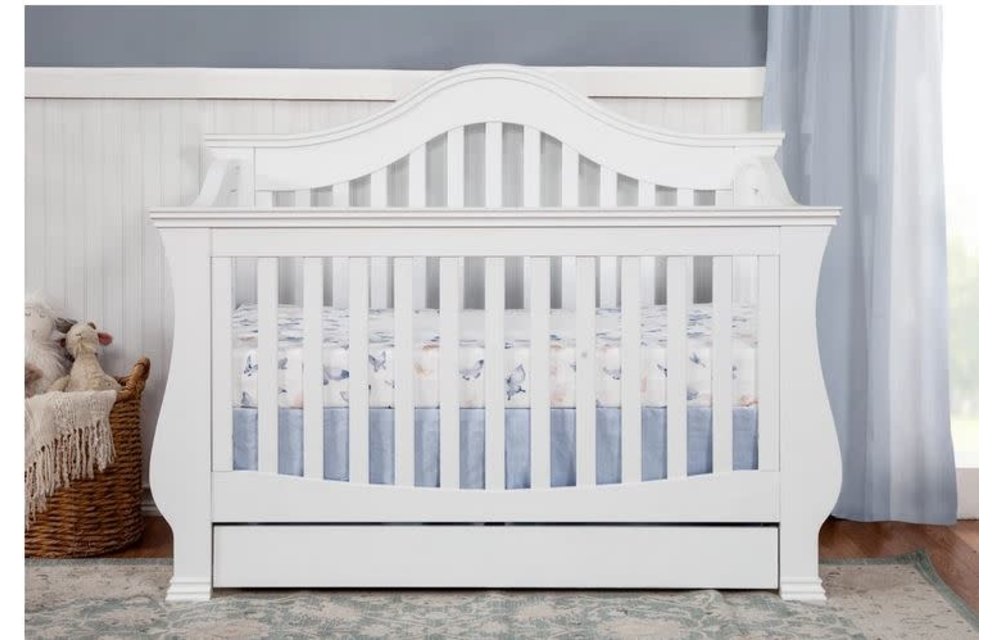 Million Dollar Baby Ashbury 4 In Convertible Crib With Toddler Bed Conversion Kit In White