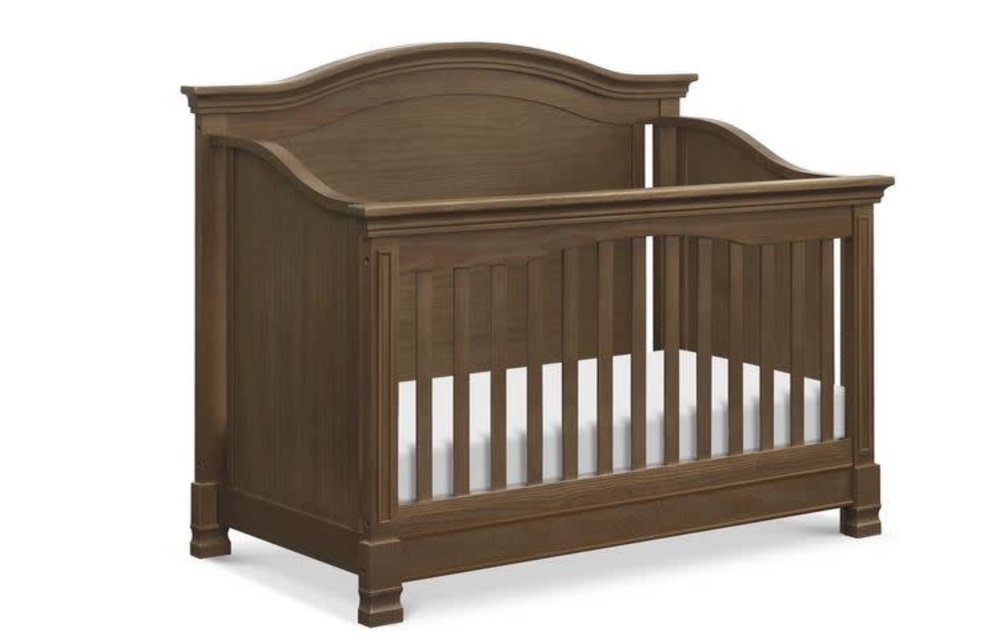 Million Dollar Baby Louis 4-in-1 Convertible Crib with Toddler Bed Conversion Kit In Mocha