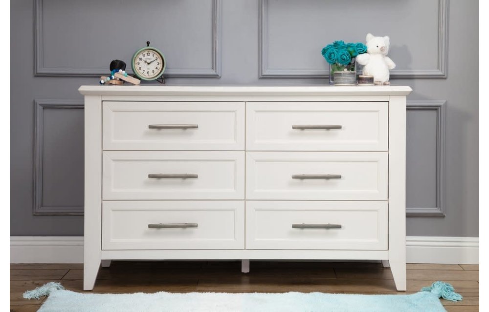 Franklin And Ben Beckett 6 Drawer Double Dresser In White