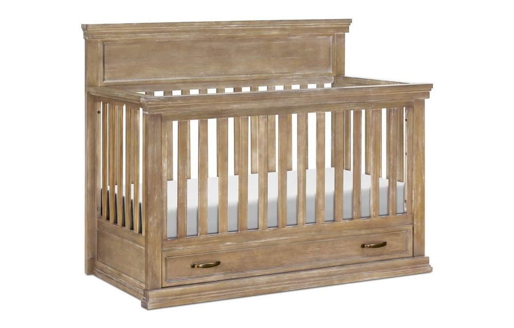 Franklin And Ben Langford 4 In 1 Convertible Crib With Drawer In Driftwood Finish