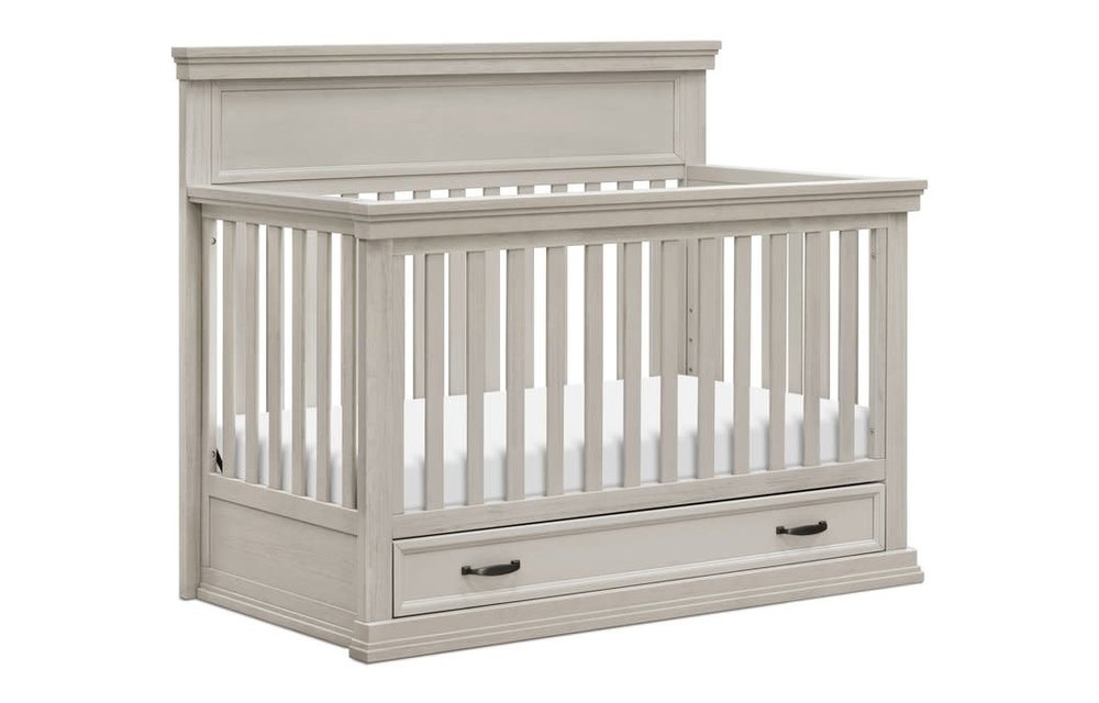 Franklin And Ben Langford 4 In 1 Convertible Crib With Drawer In London Fog