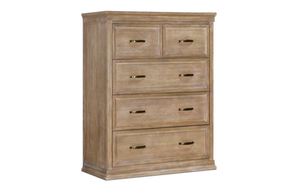 Franklin And Ben Langford 5 Drawer Tall Chest in Driftwood Finish