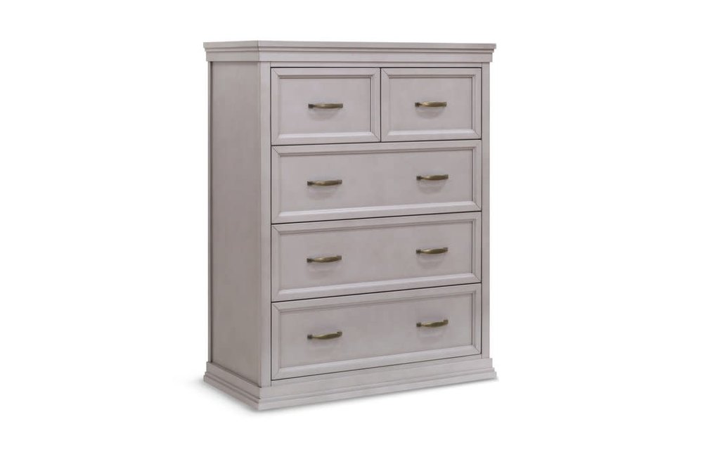 Franklin And Ben Langford 5 Drawer Tall Chest in Windsor Grey