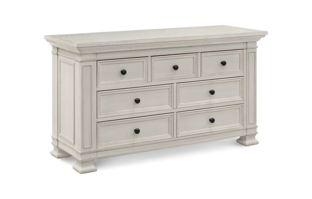 Franklin And Ben Classic 7 Drawer Double Dresser In London Fog