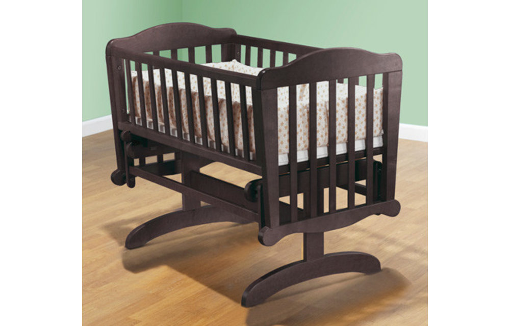 Sorelle Dondola Cradle In Espresso With Mattress