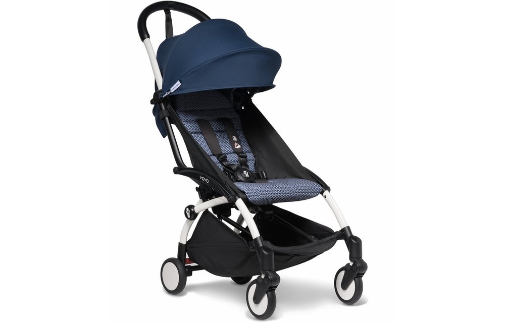 BABYZEN YOYO2 Ultra Compact 6+ Stroller - White/ Air France Blue