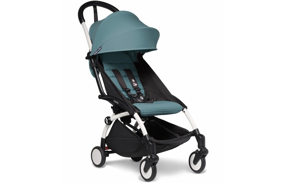 BABYZEN YOYO2 Ultra Compact 6+ Stroller - White/ Aqua