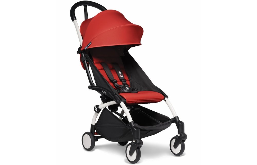BABYZEN YOYO2 Ultra Compact 6+ Stroller - White/ Red