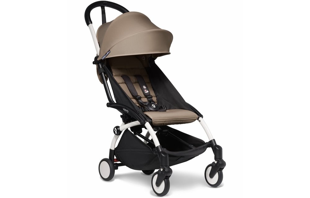BABYZEN YOYO2 Ultra Compact 6+ Stroller - White/ Taupe