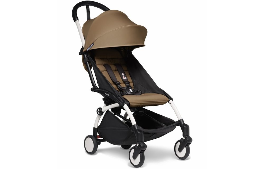 BABYZEN YOYO2 Ultra Compact 6+ Stroller - White/ Toffee