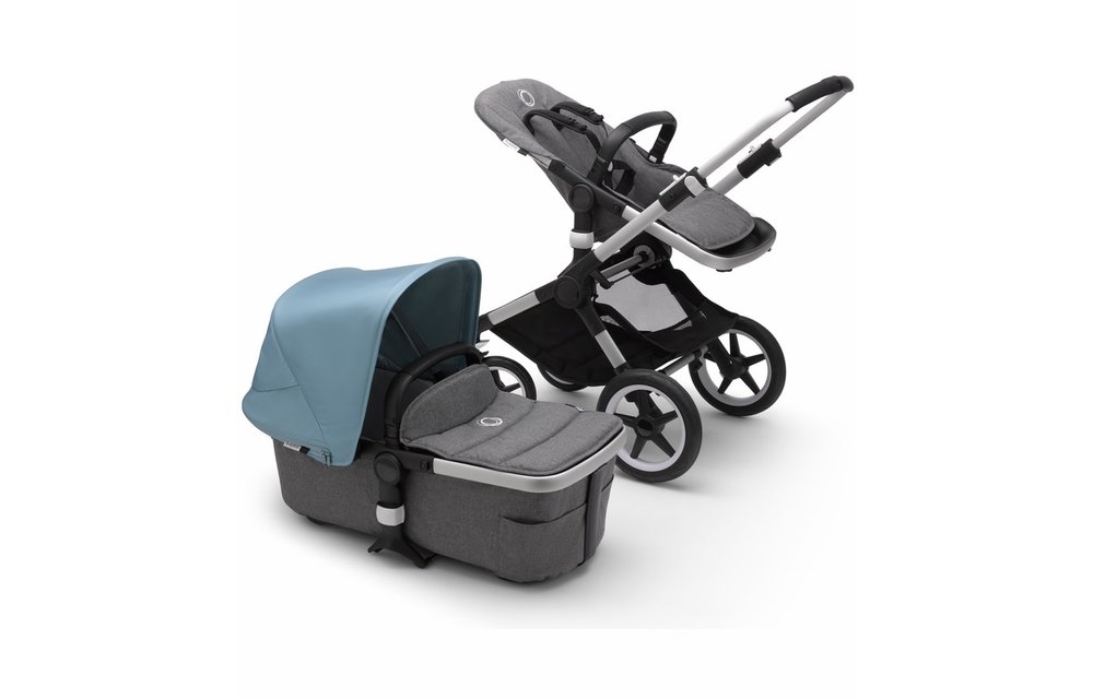 Bugaboo Fox2 Complete Stroller - Aluminum/Grey Melange/Vapor Blue