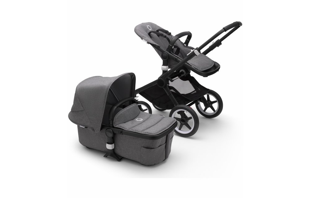 Bugaboo Fox2 Complete Stroller - Black/Grey Melange/Grey Melange
