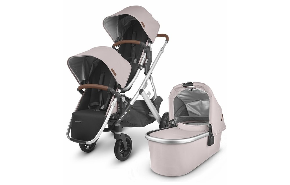 UPPAbaby 2020 Vista V2 Double Stroller - Alice (Dusty Pink/Silver/Saddle Leather)