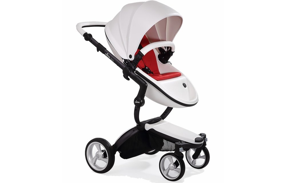 Mima Xari Complete Stroller, Black - Snow White / Ruby Red