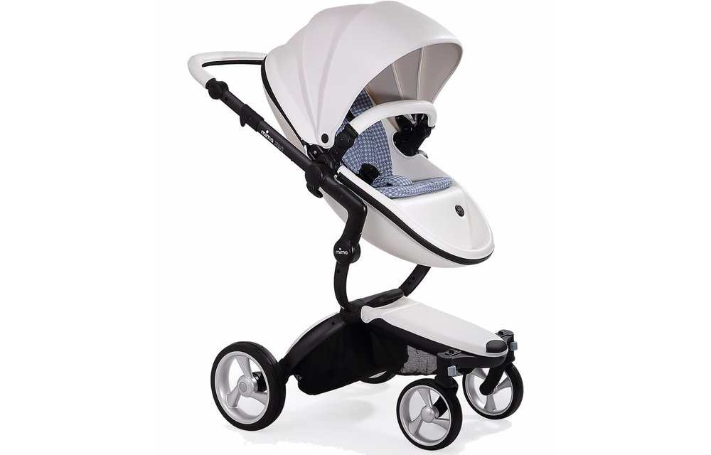Mima Xari Complete Stroller, Black - Snow White / Retro Blue
