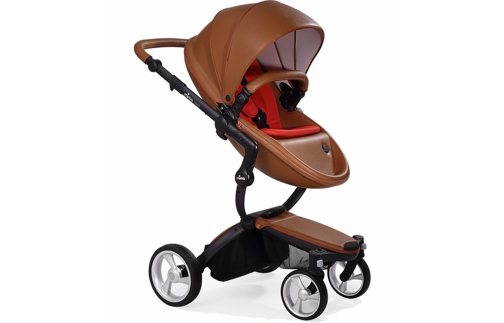 Mima Xari Complete Stroller, Black - Camel / Ruby Red