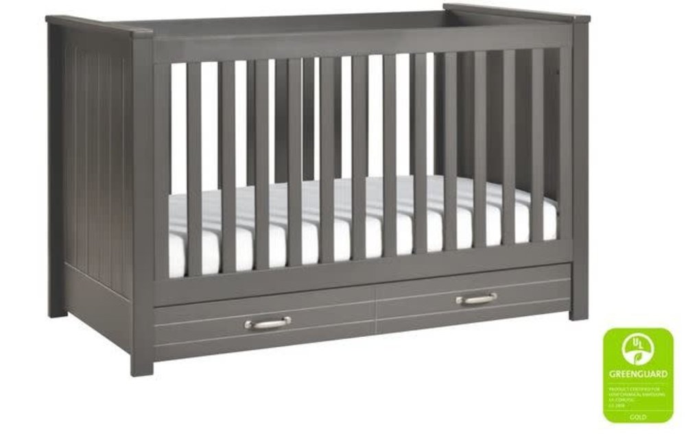 Davinci Asher 3-in-1 Convertible Crib with Toddler Bed Conversion Kit In Slate
