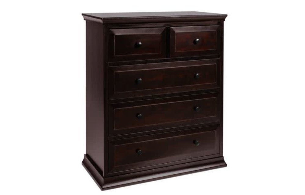Davinci Brook/Meadow/Piedmont/Signature 5-Drawer Tall Dresser In Dark Java