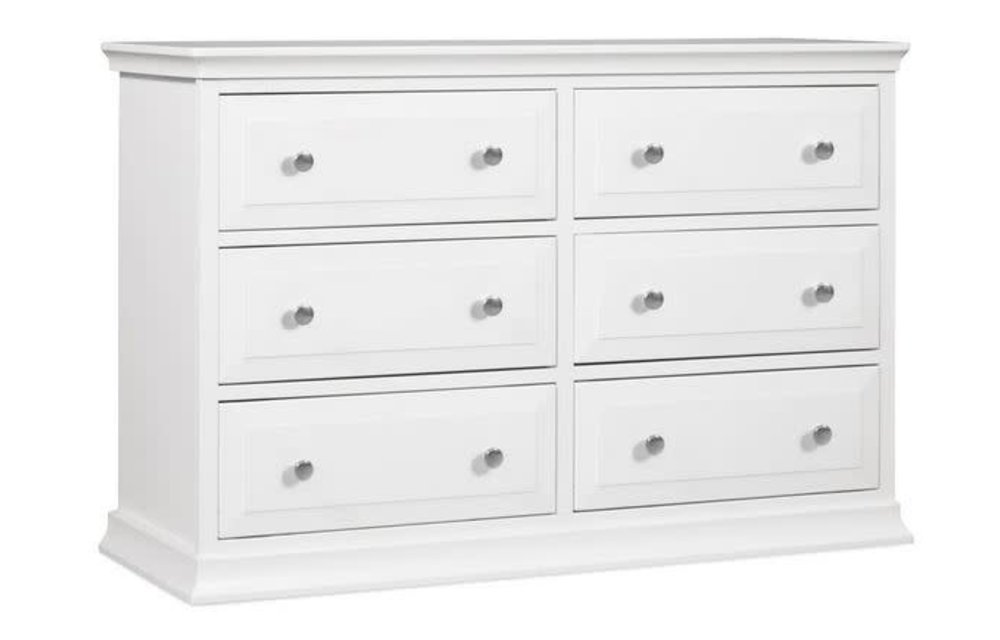 Davinci Brook/Meadow/Piedmont/Signature 6 Drawer Double Dresser In White