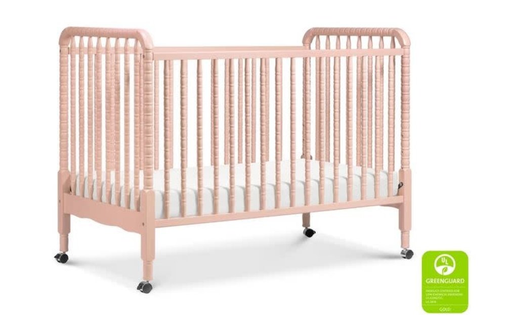 Davinci Jenny Lind 3-in-1 Convertible Crib With Spindles In Blush Pink