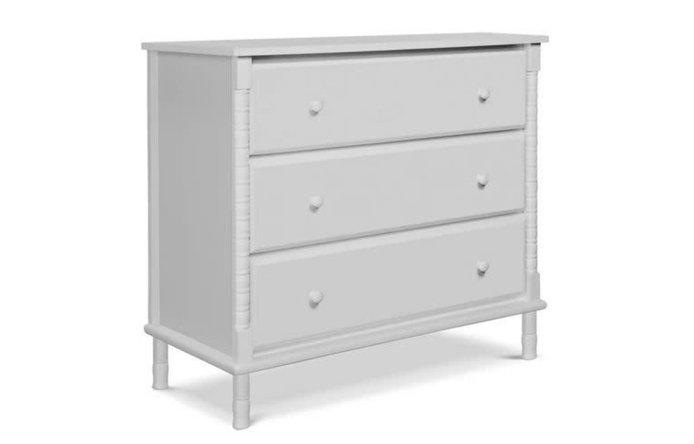 Davinci Jenny Lind Spindle 3-Drawer Dresser In Fog Grey