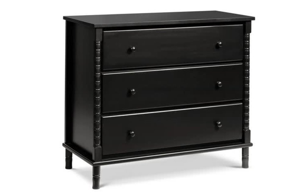Davinci Jenny Lind Spindle 3-Drawer Dresser In Ebony