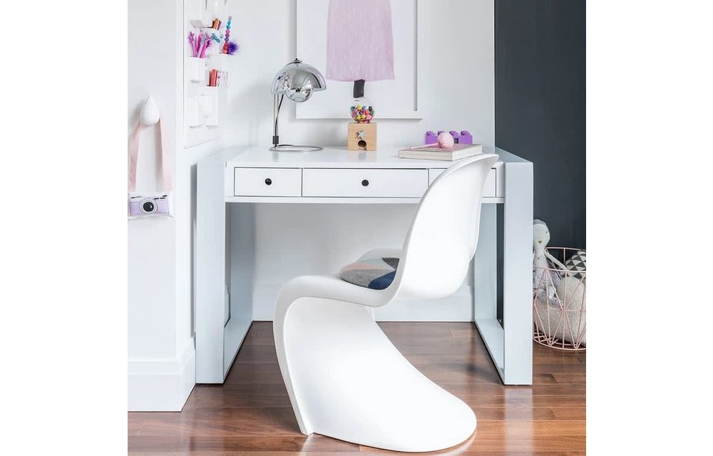 Duc Duc Austin Desk In White/Light Gray (Quick Ship)
