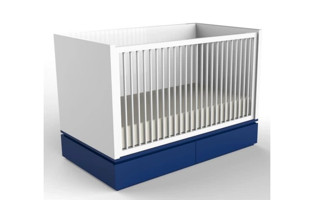 Duc Duc Dylan Crib In Royal Blue/White