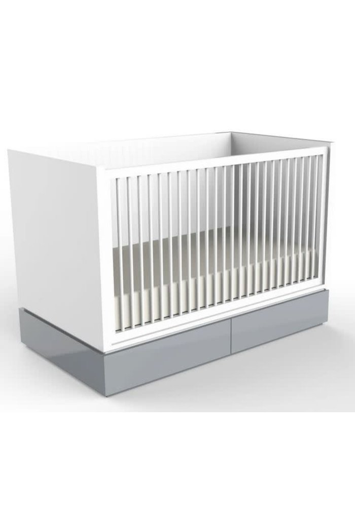light gray crib